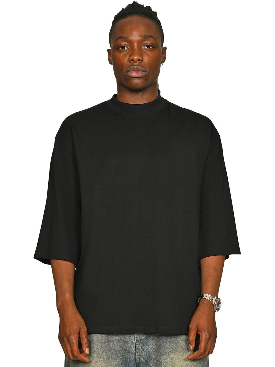 Premium Combed 220 Oversize Fit Extended Neck Half Sleeve Tee Adult