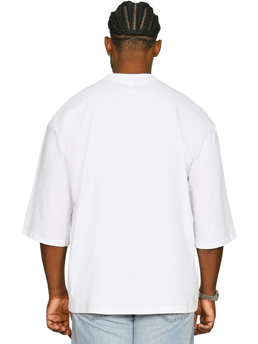 Premium Combed 220 Oversize Fit Extended Neck Half Sleeve Tee Adult