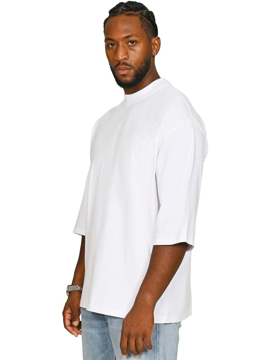 Premium Combed 220 Oversize Fit Extended Neck Half Sleeve Tee Adult