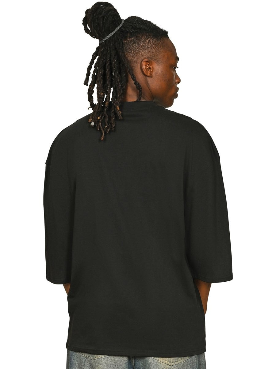 Premium Combed 220 Oversize Fit Extended Neck Half Sleeve Tee Tall Adult