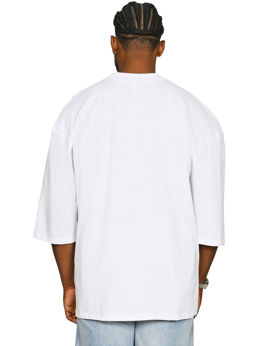 Premium Combed 220 Oversize Fit Extended Neck Half Sleeve Tee Tall Adult