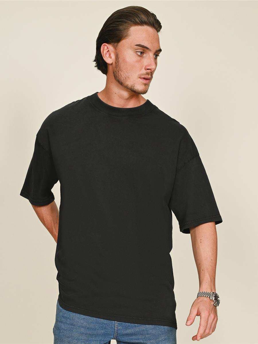 Ringspun 150 Acid Wash Oversize Extended Neck T