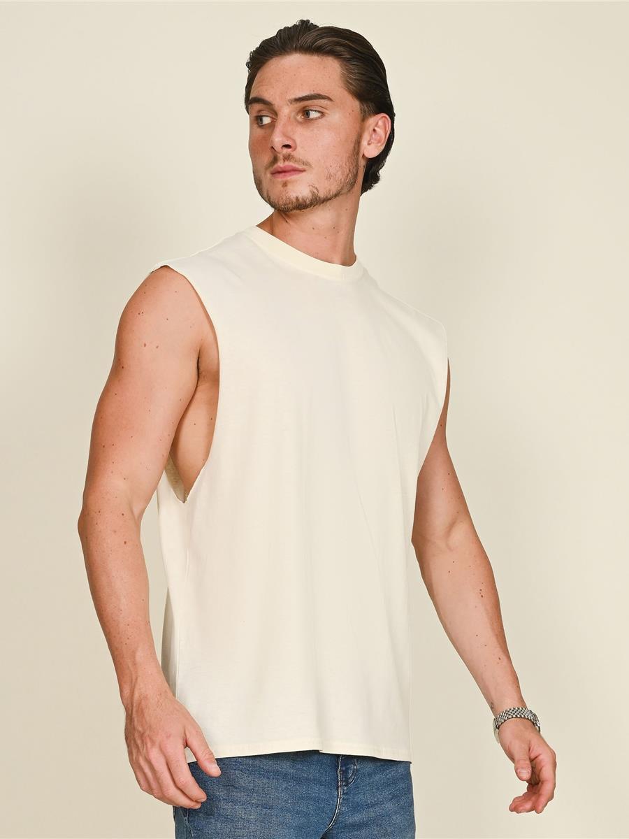 Ringspun Core 150 Droparm Raw Edge Tank