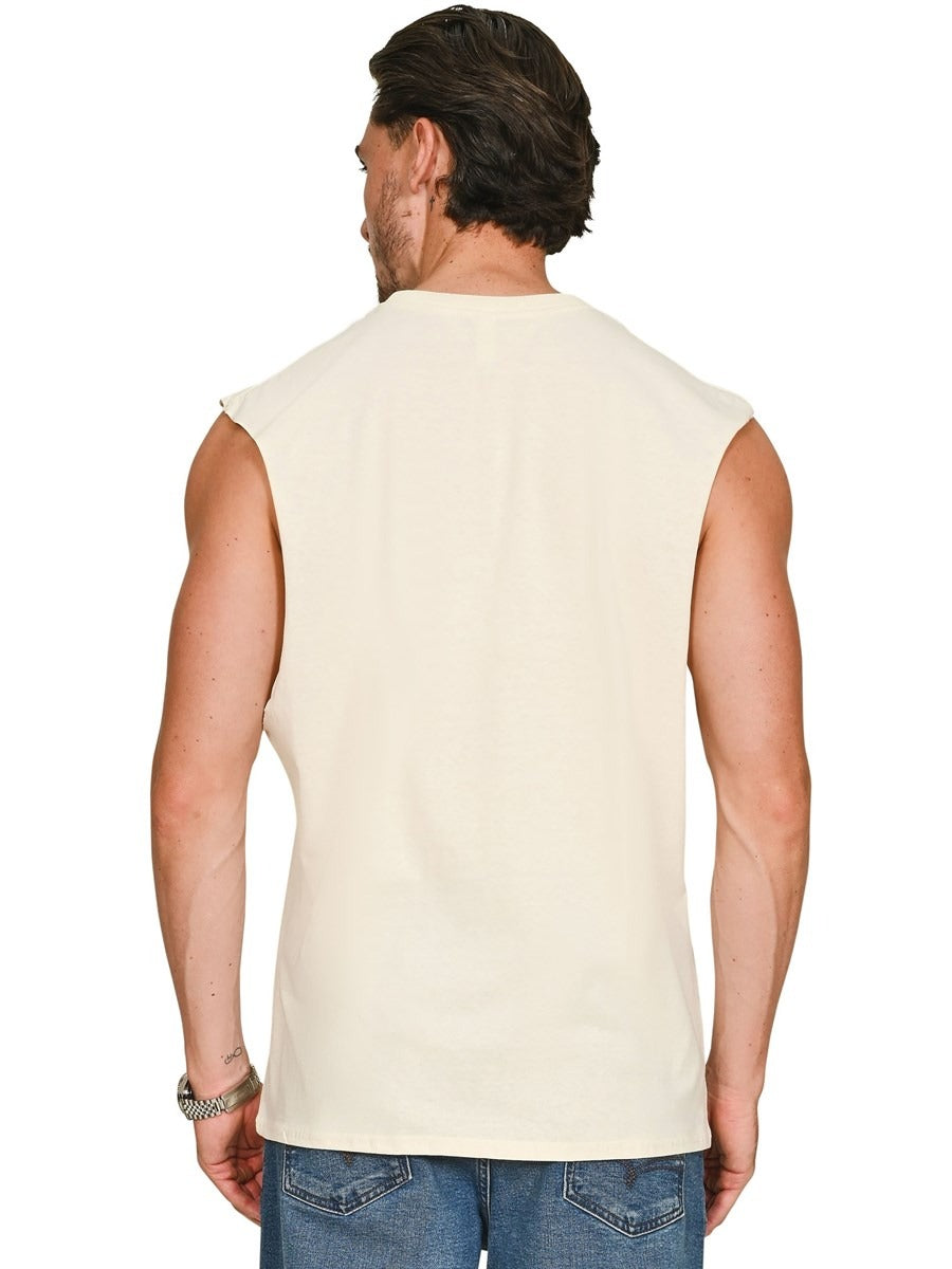 Core Ringspun 150 Regular Fit Raw Edge Droparm Tank Adult