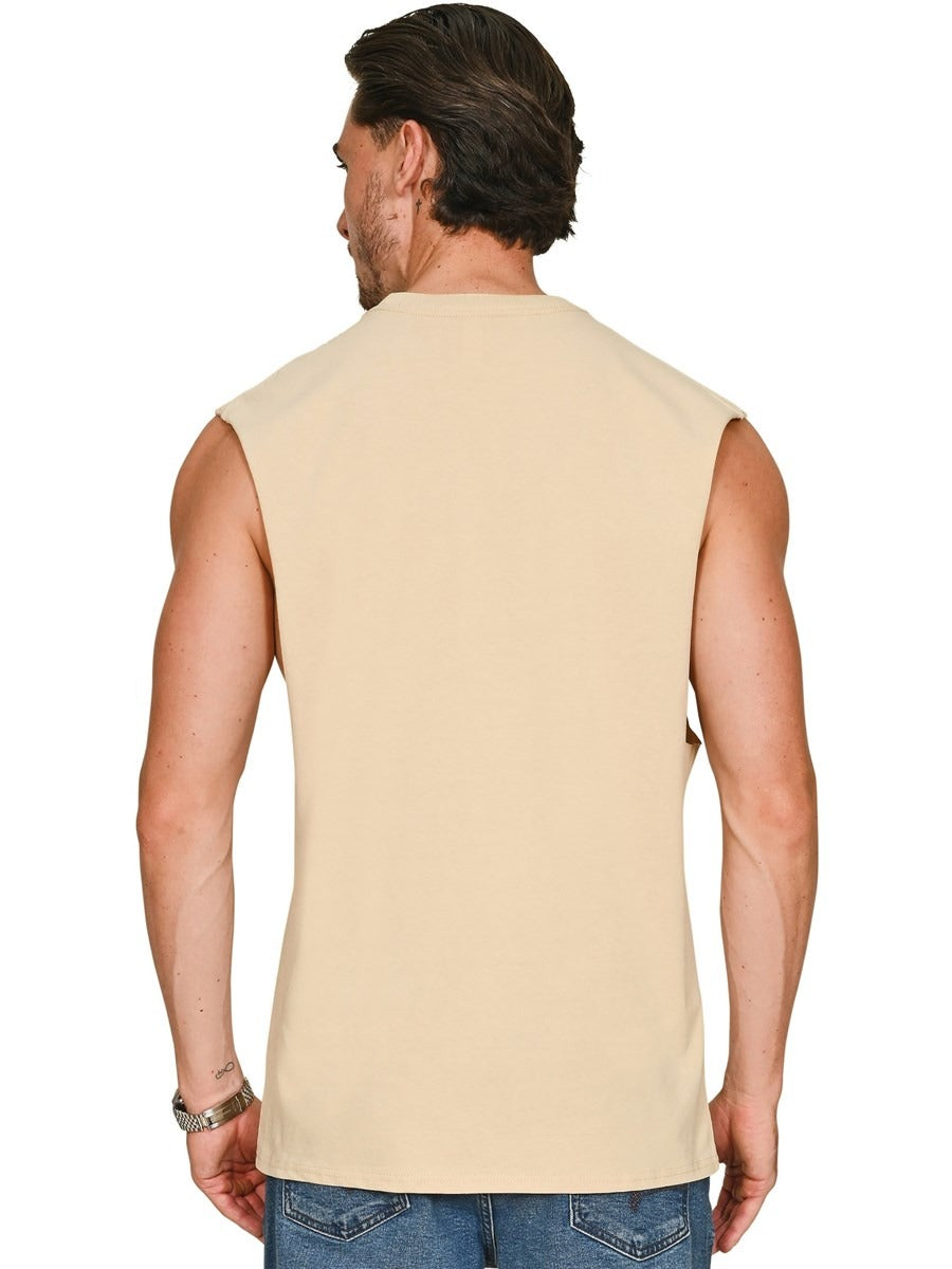 Core Ringspun 150 Regular Fit Raw Edge Droparm Tank Adult