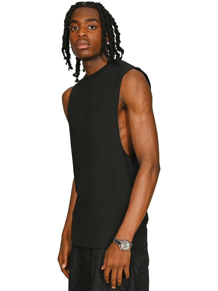 Core Ringspun 150 Regular Fit Raw Edge Droparm Tank Tall Adult