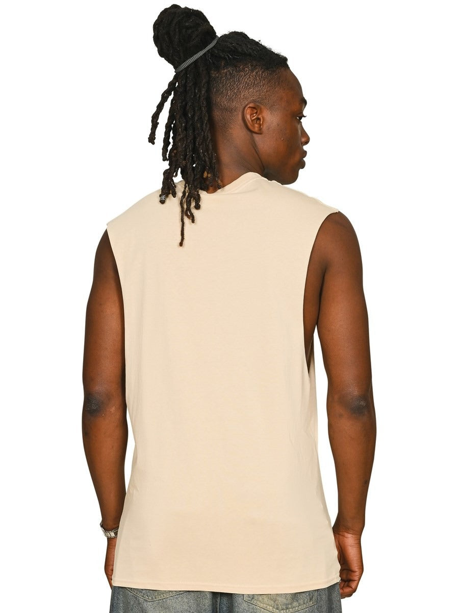Core Ringspun 150 Regular Fit Raw Edge Droparm Tank Tall Adult
