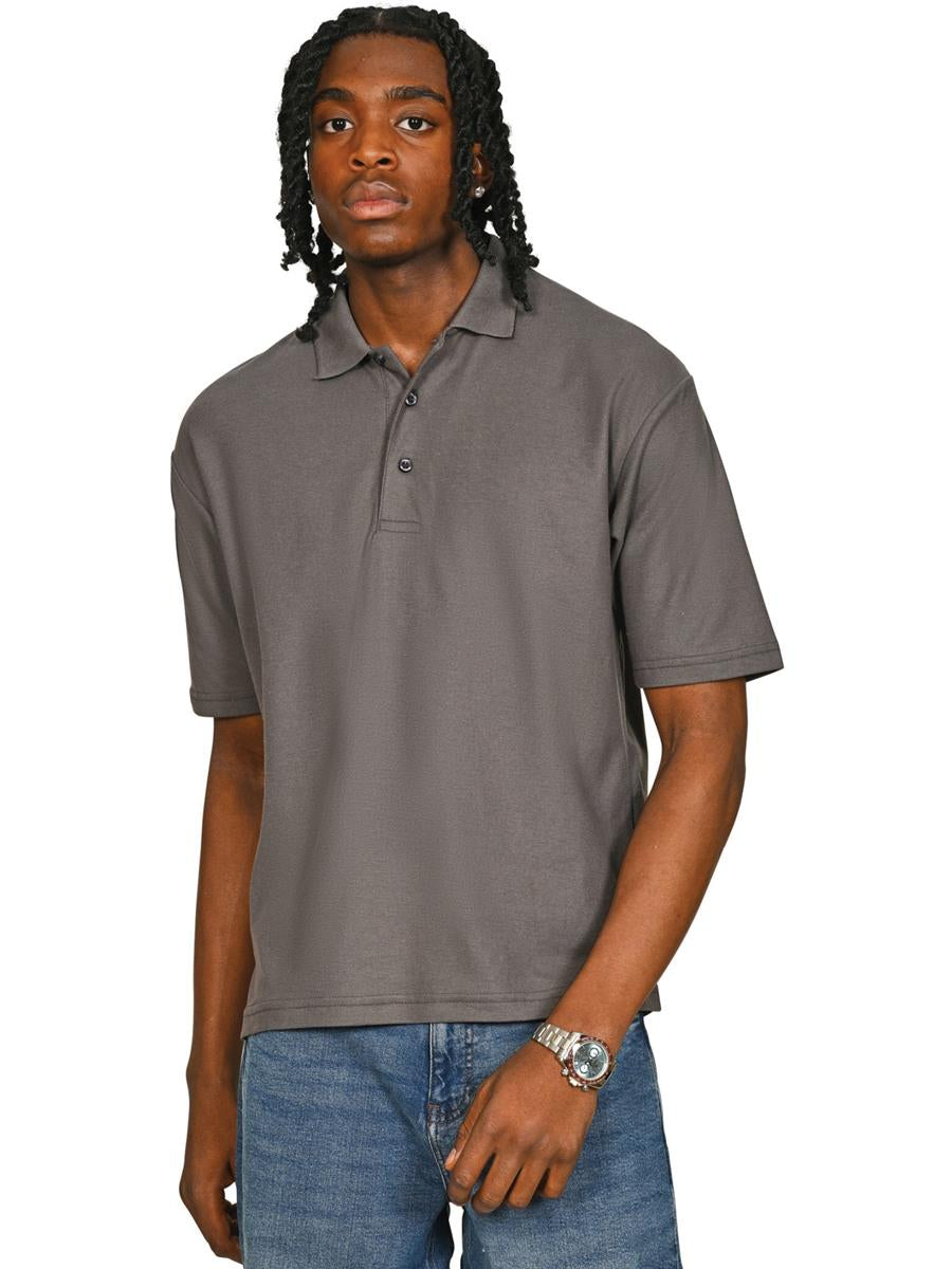 Pique Polo 190gm — Charcoal