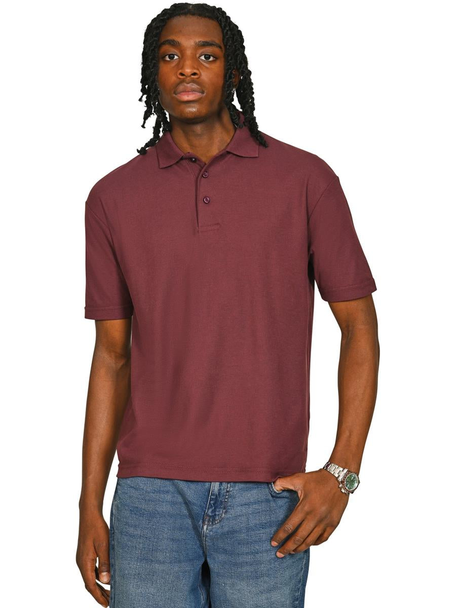 Pique Polo 190gm — Maroon