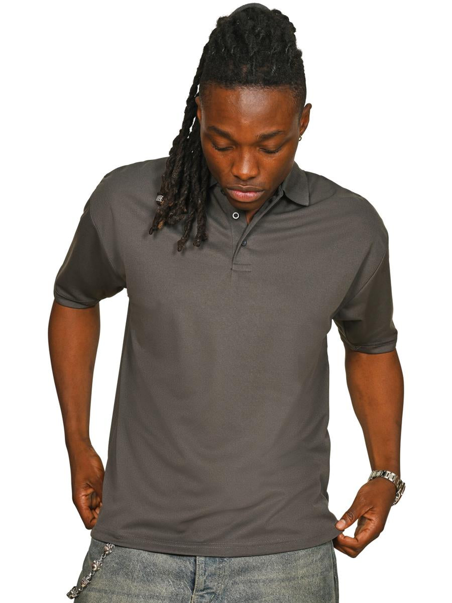 Original Tech Pique Polo — Charcoal