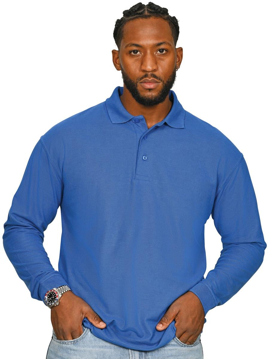 Long Sleeve Polo 190gm — Royal
