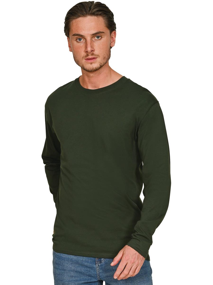 Ringspun Longsleeve T-Shirt 150 — Forest Green