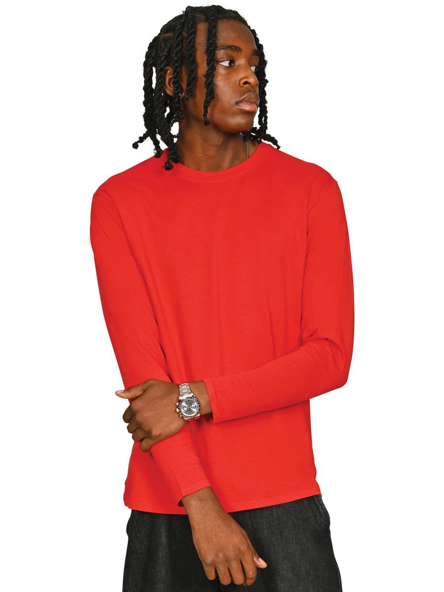 Ringspun Longsleeve T-Shirt 150 — Red