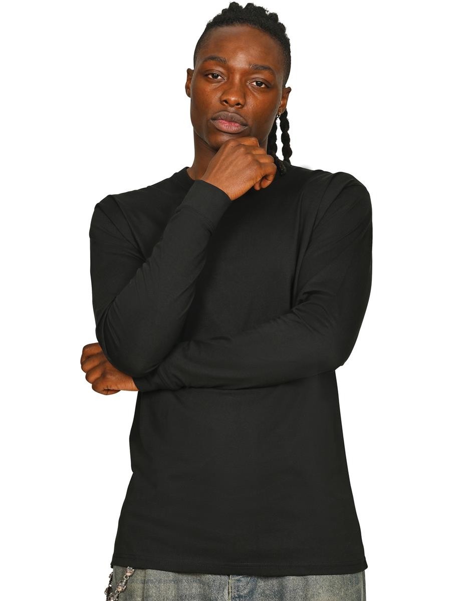 Supreme Combed Ringspun Organic 220 Long Sleeve T — Black