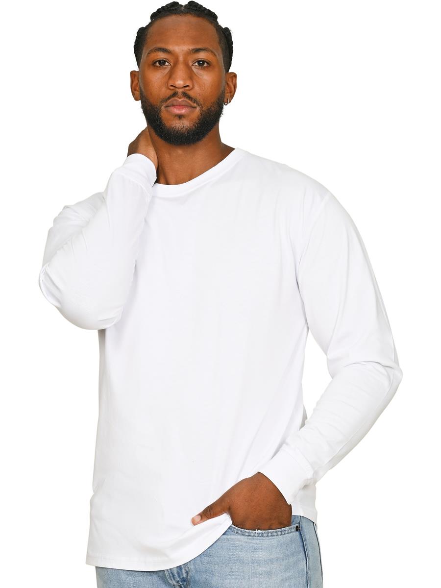 Supreme Combed Ringspun Organic 220 Long Sleeve T — White