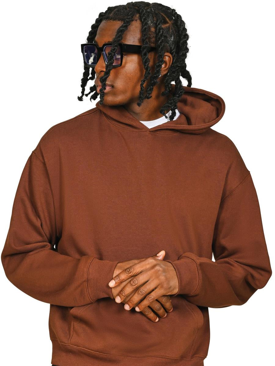 Premium Combed 280 Boxy Oversize Hood — Chocolate