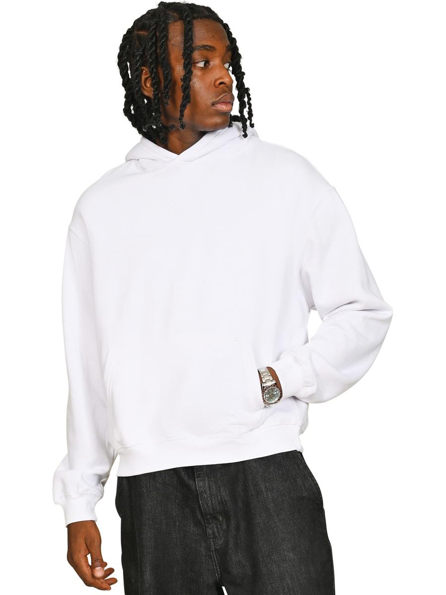 Premium Combed 280 Boxy Oversize Hood — White