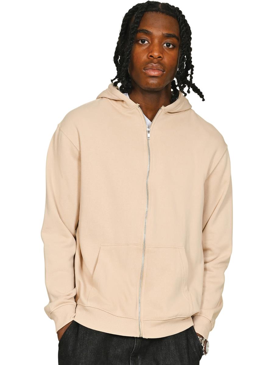 Premium Combed Core 280 Zip Hood — Sand