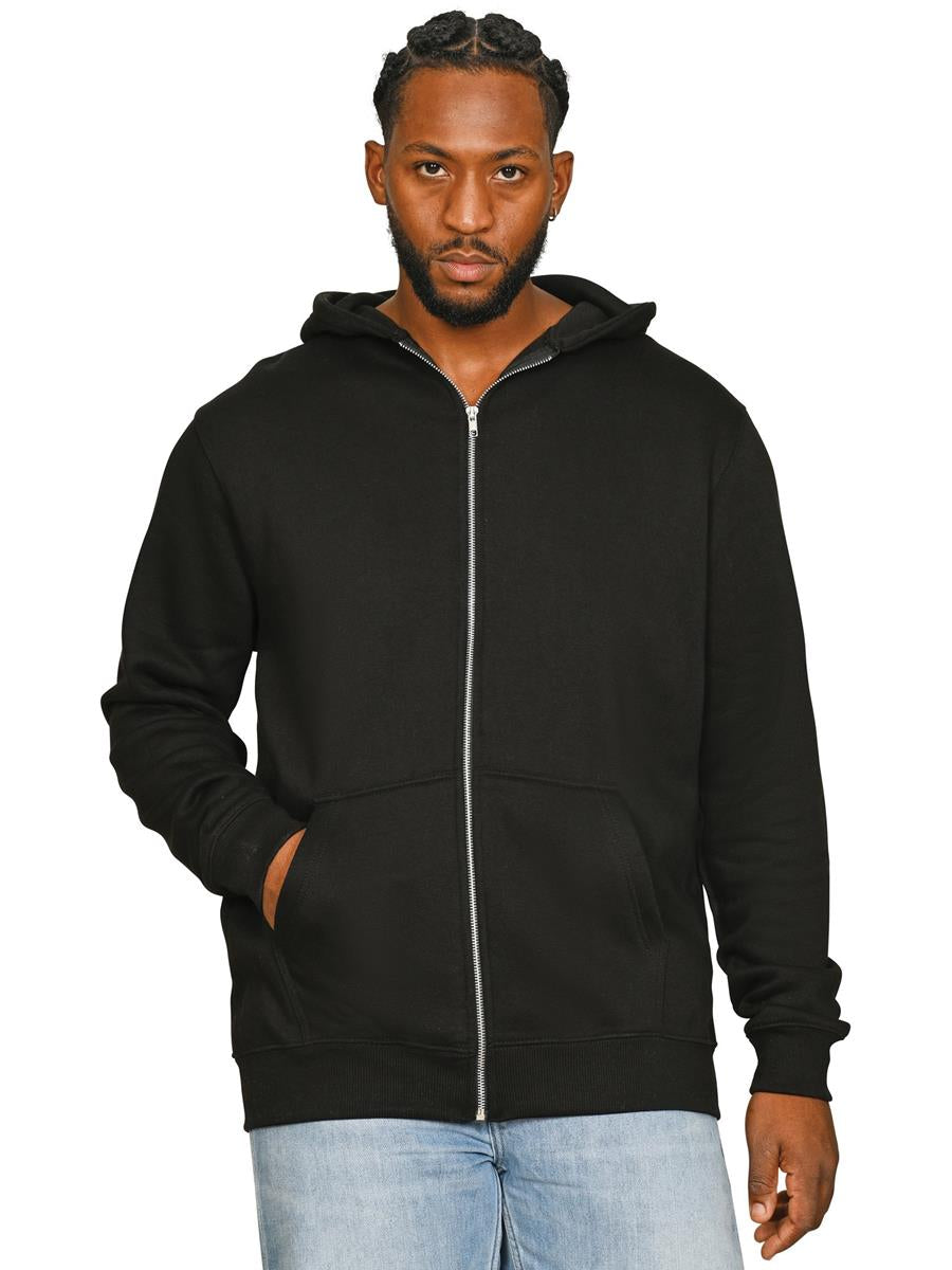 Premium Combed Core 280 Zip Hood Tall — Black