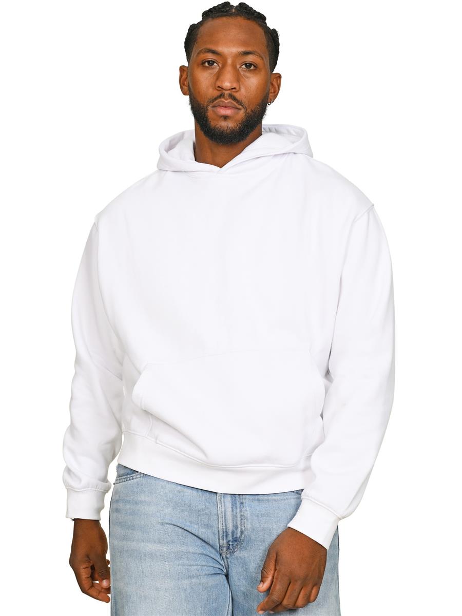Premium Combed 330 Boxy Oversize Hood — White