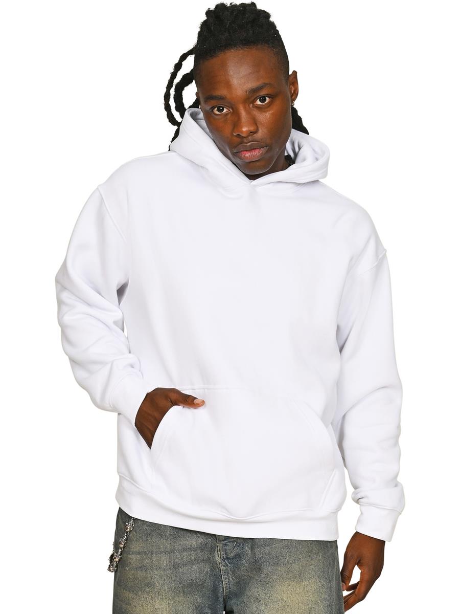 Premium Combed 330 Oversize Hood — White