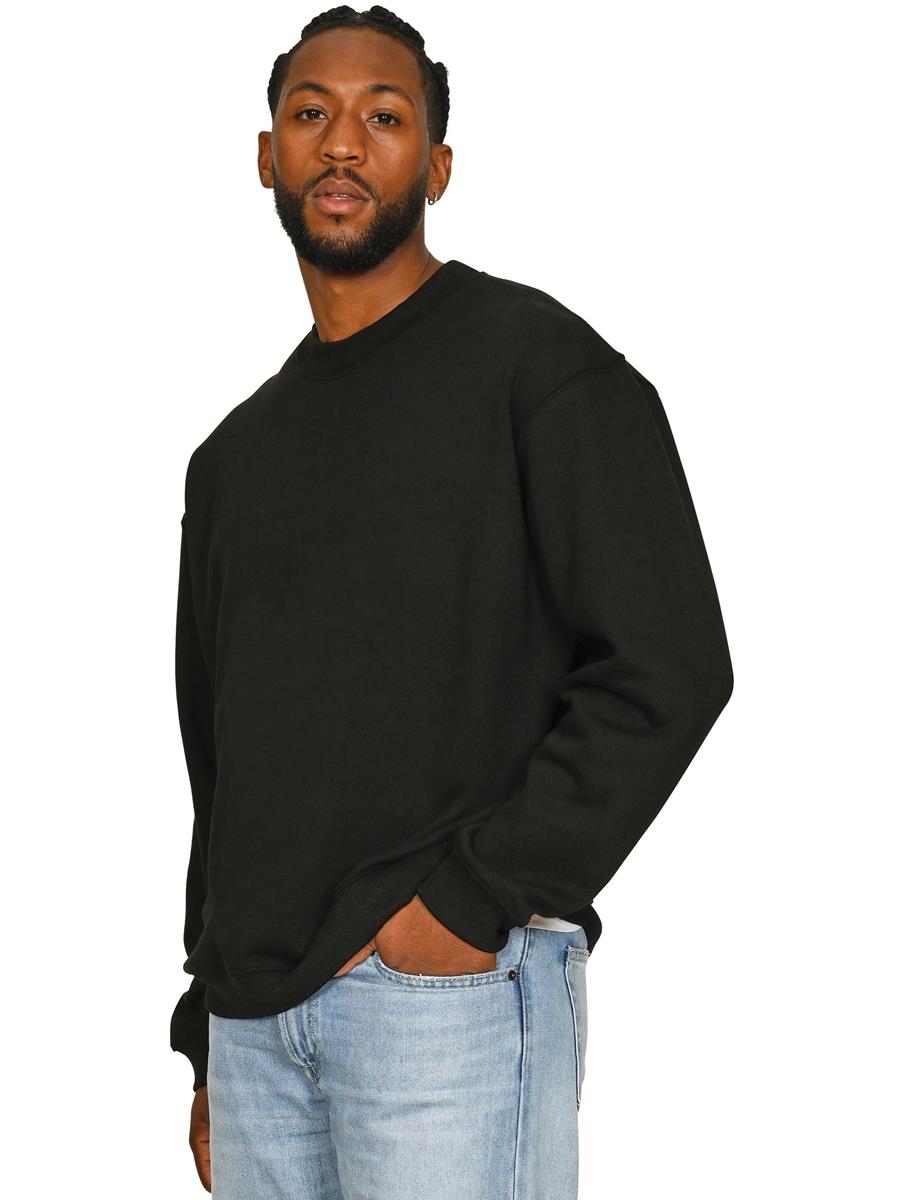 Premium Combed 280 Oversize Extended Neck Sweat — Black