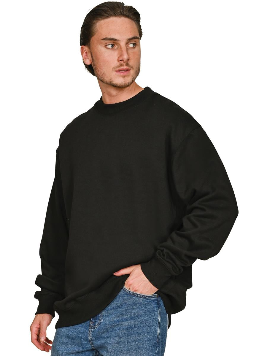 Premium Combed 280 Oversize Extended Neck Sweat Tall — Black