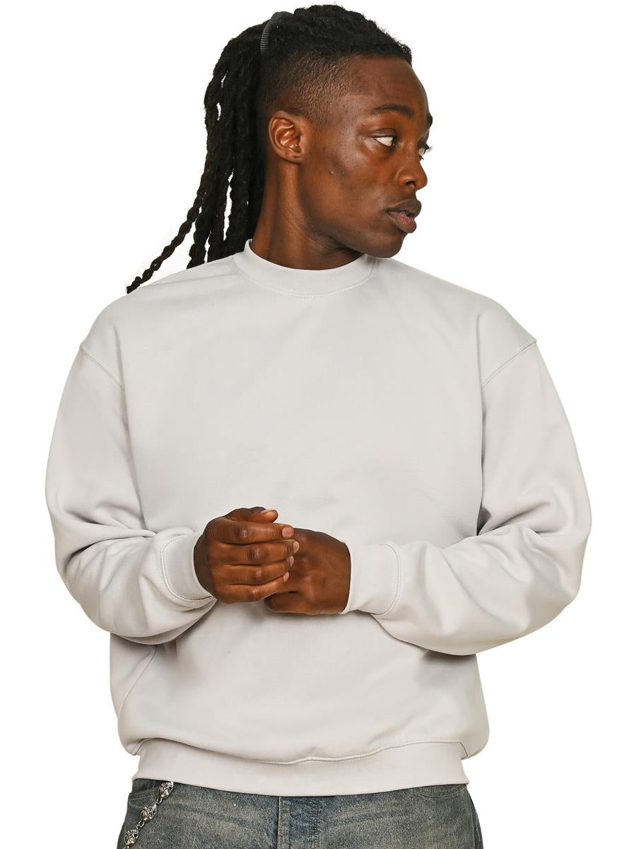 Premium Combed 330 Oversized Extended Neck Sweat — Lunar Grey