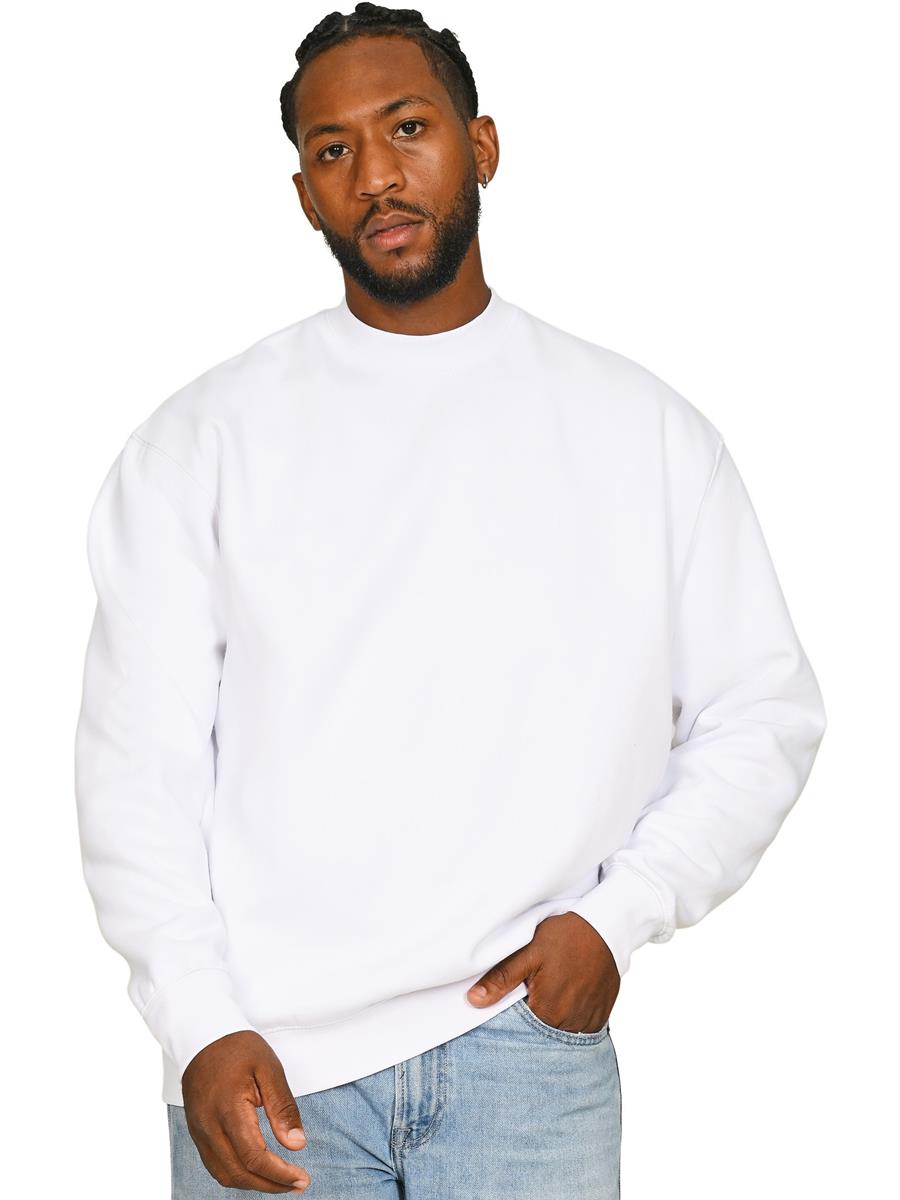 Premium Combed 330 Oversized Extended Neck Sweat — White
