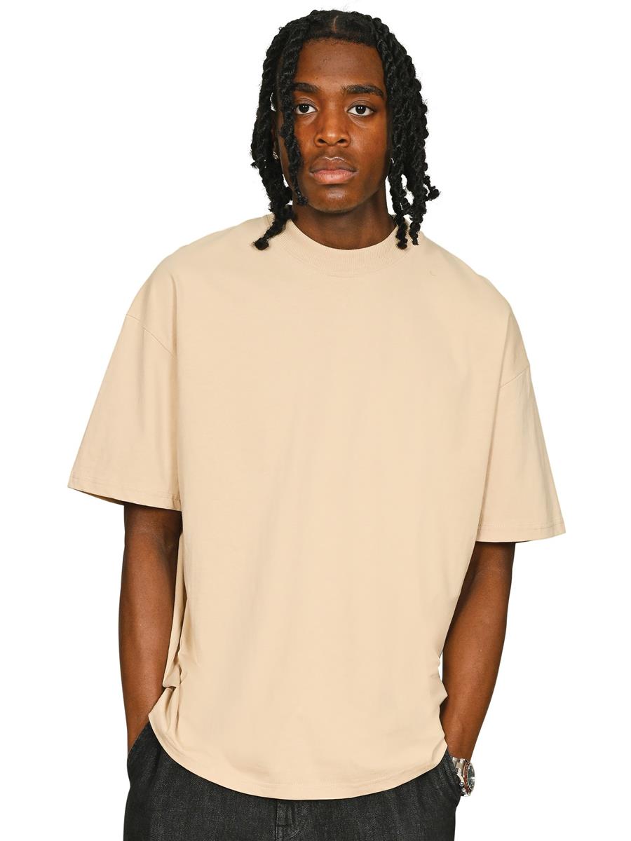 Ringspun 220 Oversize Extended Neck T — Sand