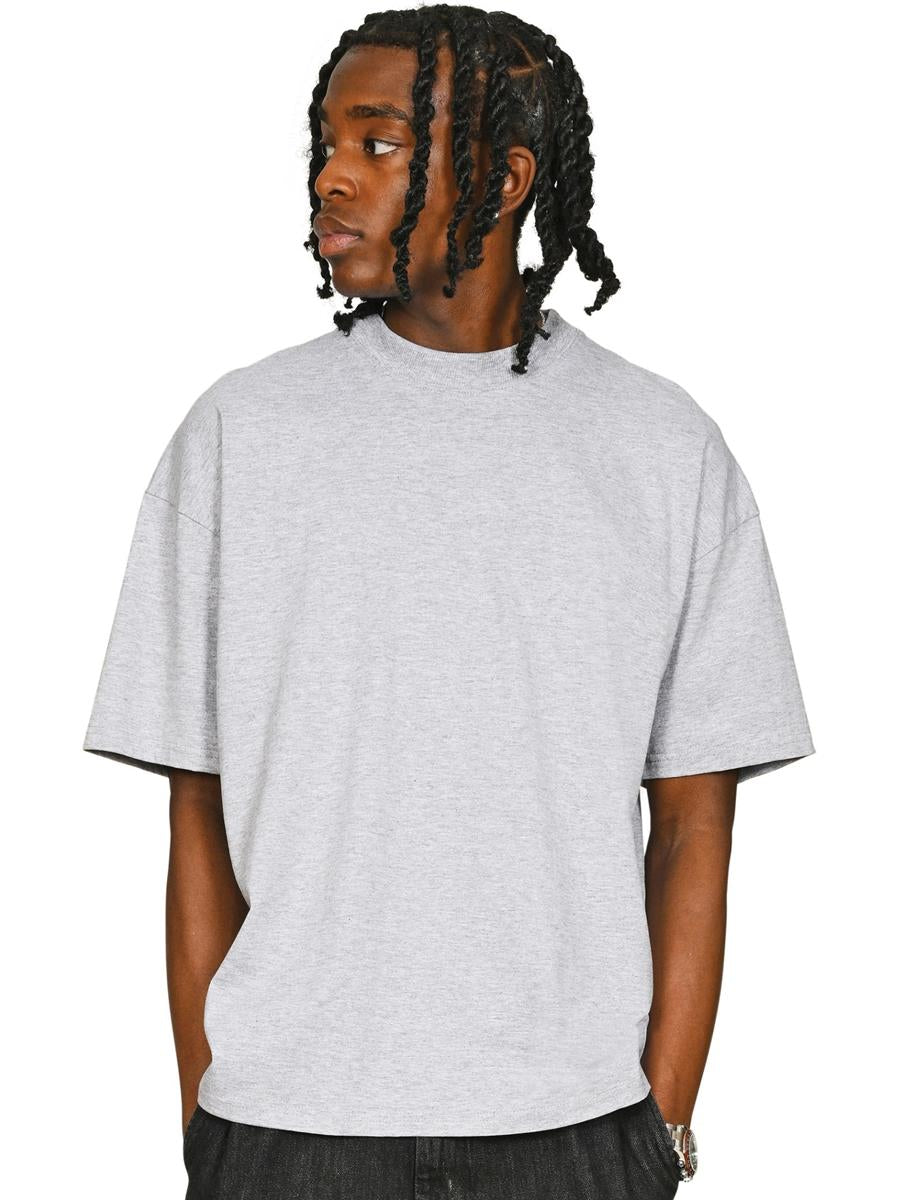 Ringspun 220 Oversize Extended Neck T — Heather Grey
