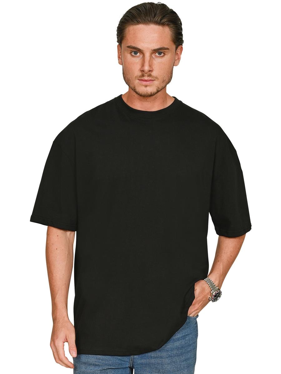 Ringspun Combed 180 Oversize Tall T — Black