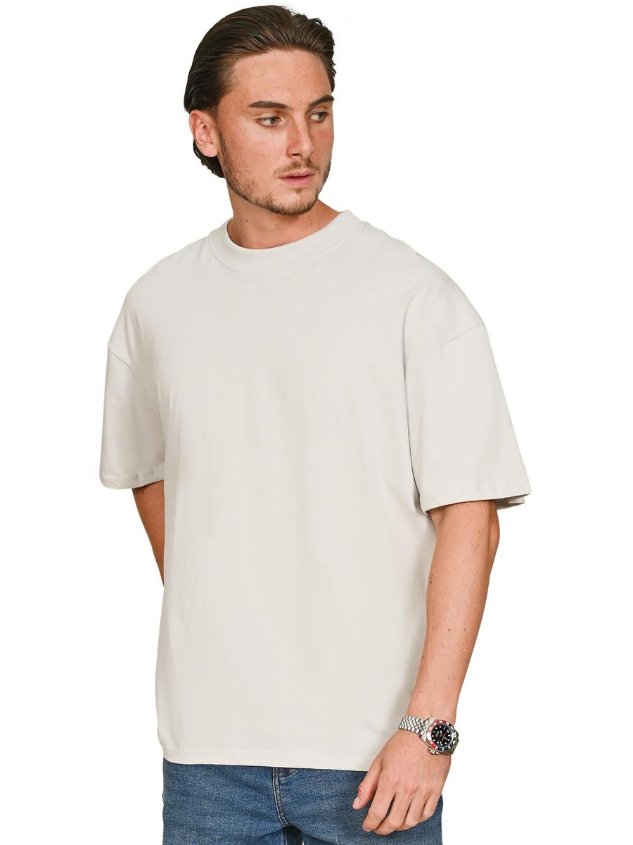 Ringspun Combed 180 Oversize Extended Neck T — Lunar Grey