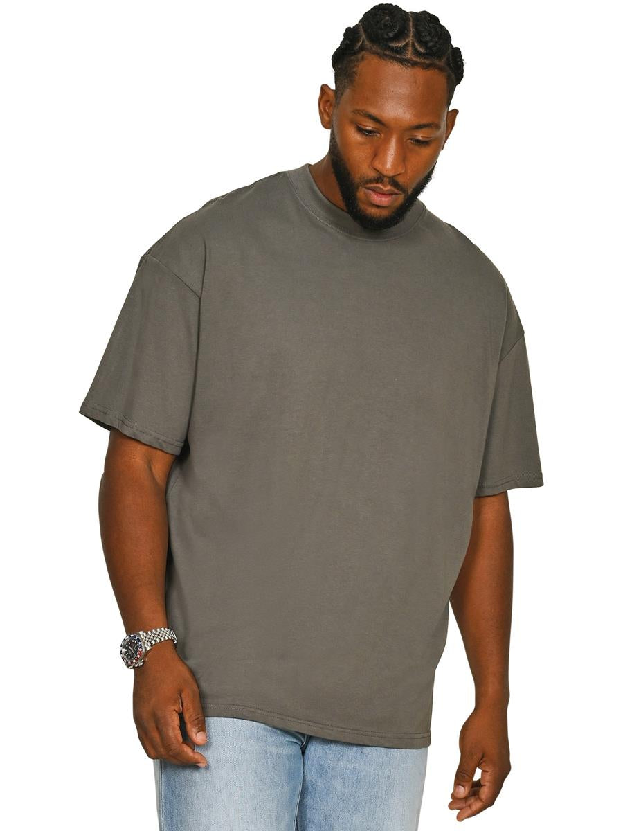 Ringspun Combed 180 Oversize Extended Neck T — Charcoal