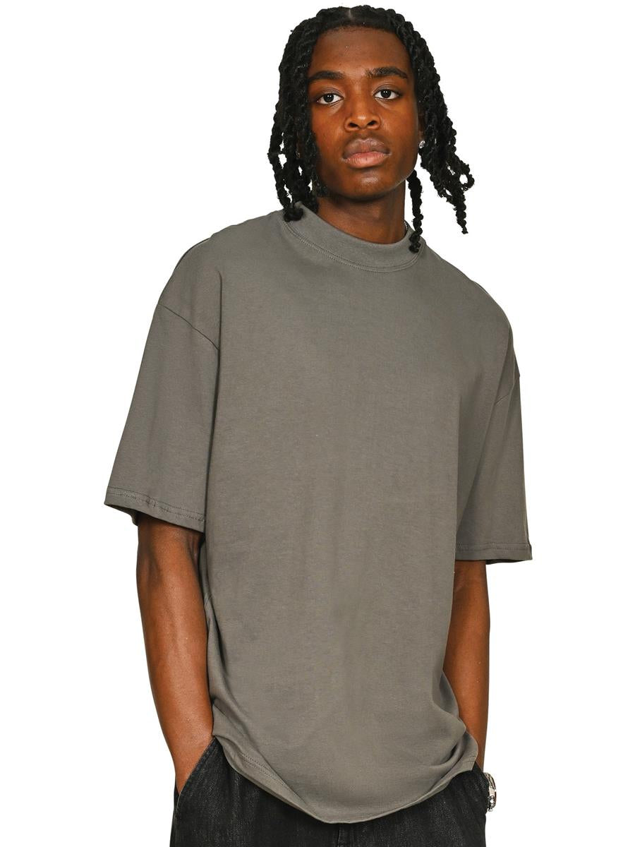 Ringspun Combed 180 Oversize Extended Neck Tall T — Charcoal