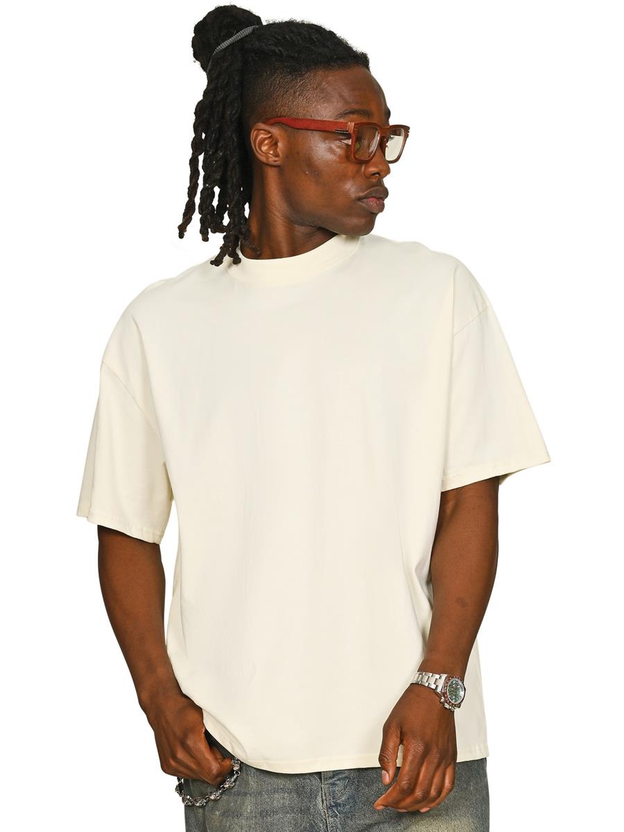 Ringspun Combed 220 Oversize Extended Neck T — Ecru