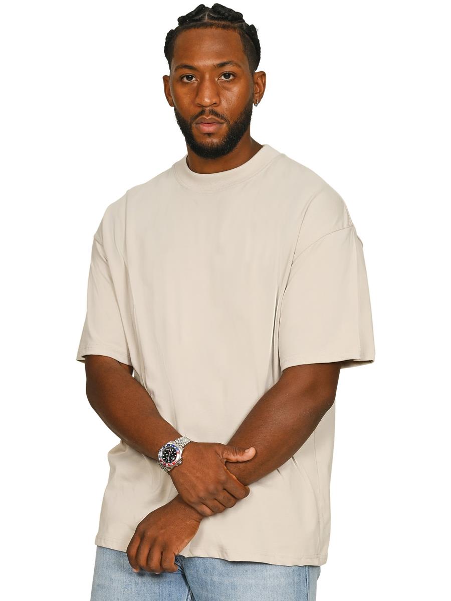 Ringspun Combed 220 Oversize Extended Neck T — Stone