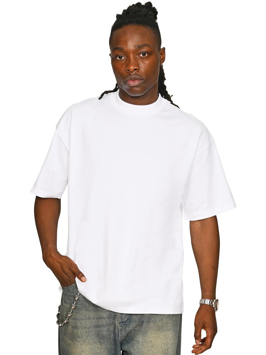 Ringspun Combed 220 Oversize Extended Neck T — White