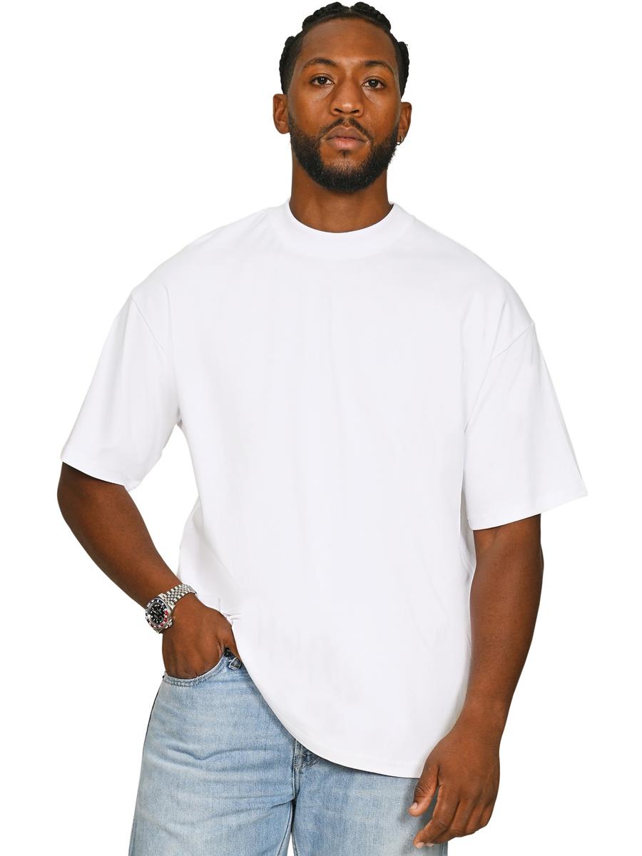 Ringspun Combed 240 Oversize Extended Neck Interlock T — White