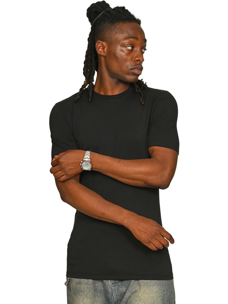 Ringspun Combed 180 Muscle Tall T — Black