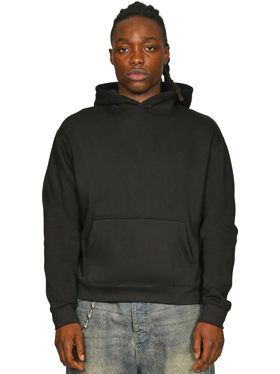 Premium Combed 280 Boxy Oversize Hood — Black