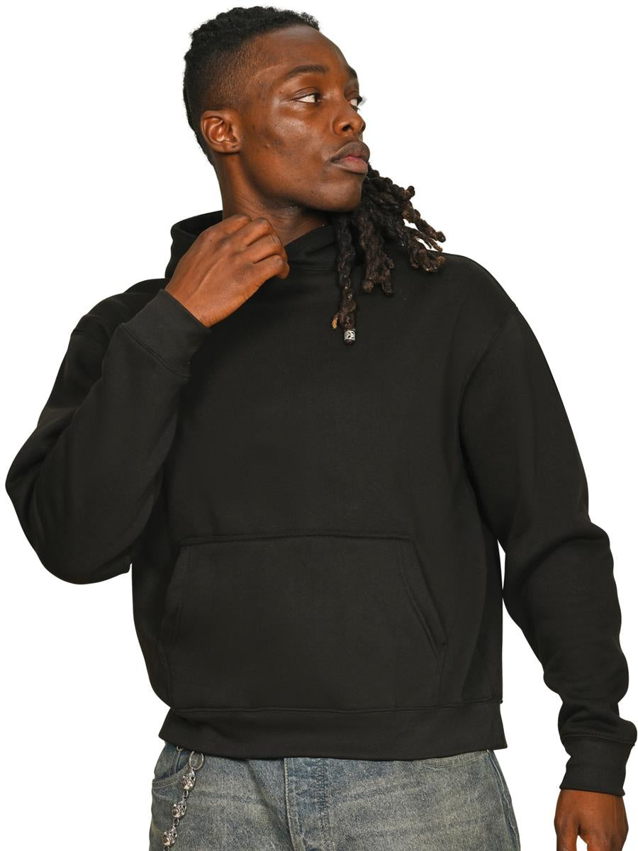 Premium Combed 280 Boxy Oversize Hood — Black