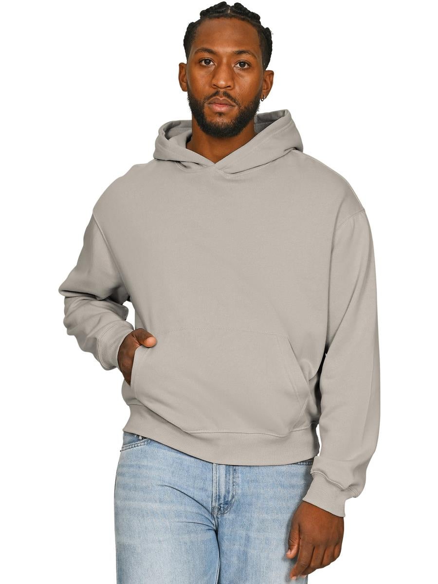 Premium Combed 280 Boxy Oversize Hood — Stone