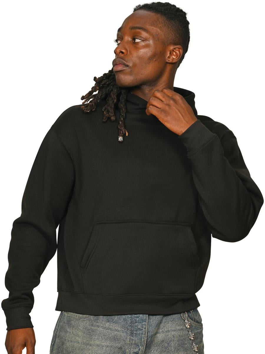 Premium Combed 330 Boxy Oversize Hood Tall — Black