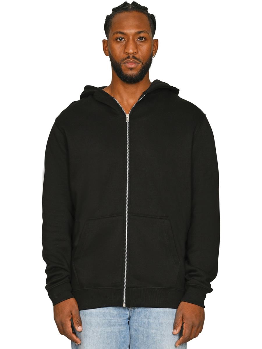 Premium Combed Core 280 Zip Hood — Black