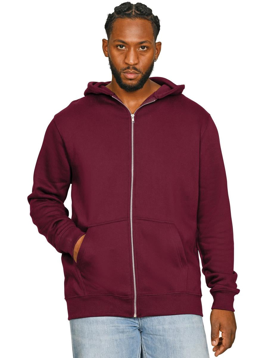 Premium Combed Core 280 Zip Hood — Burgundy
