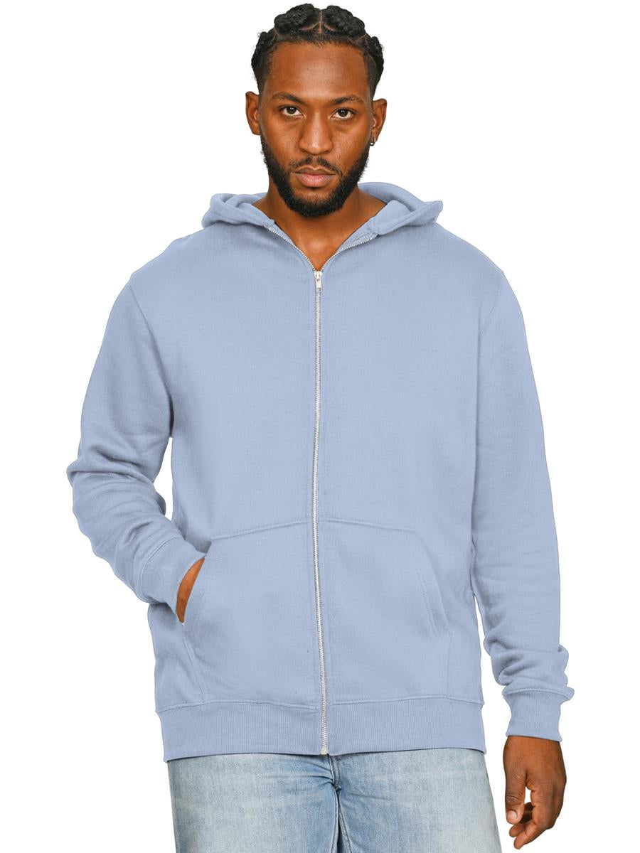 Premium Combed Core 280 Zip Hood — Pastel Blue