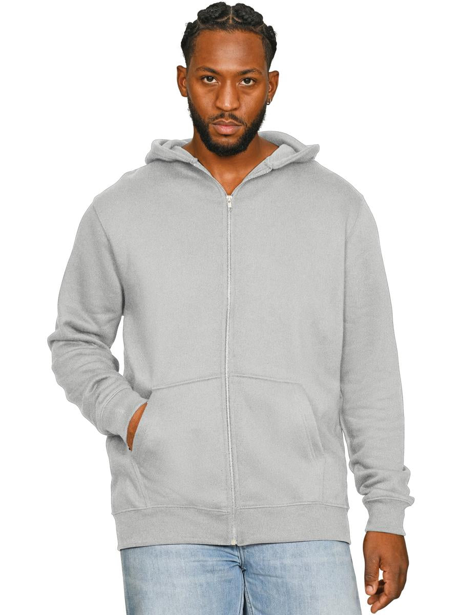 Premium Combed Core 280 Zip Hood Tall — Ash Grey