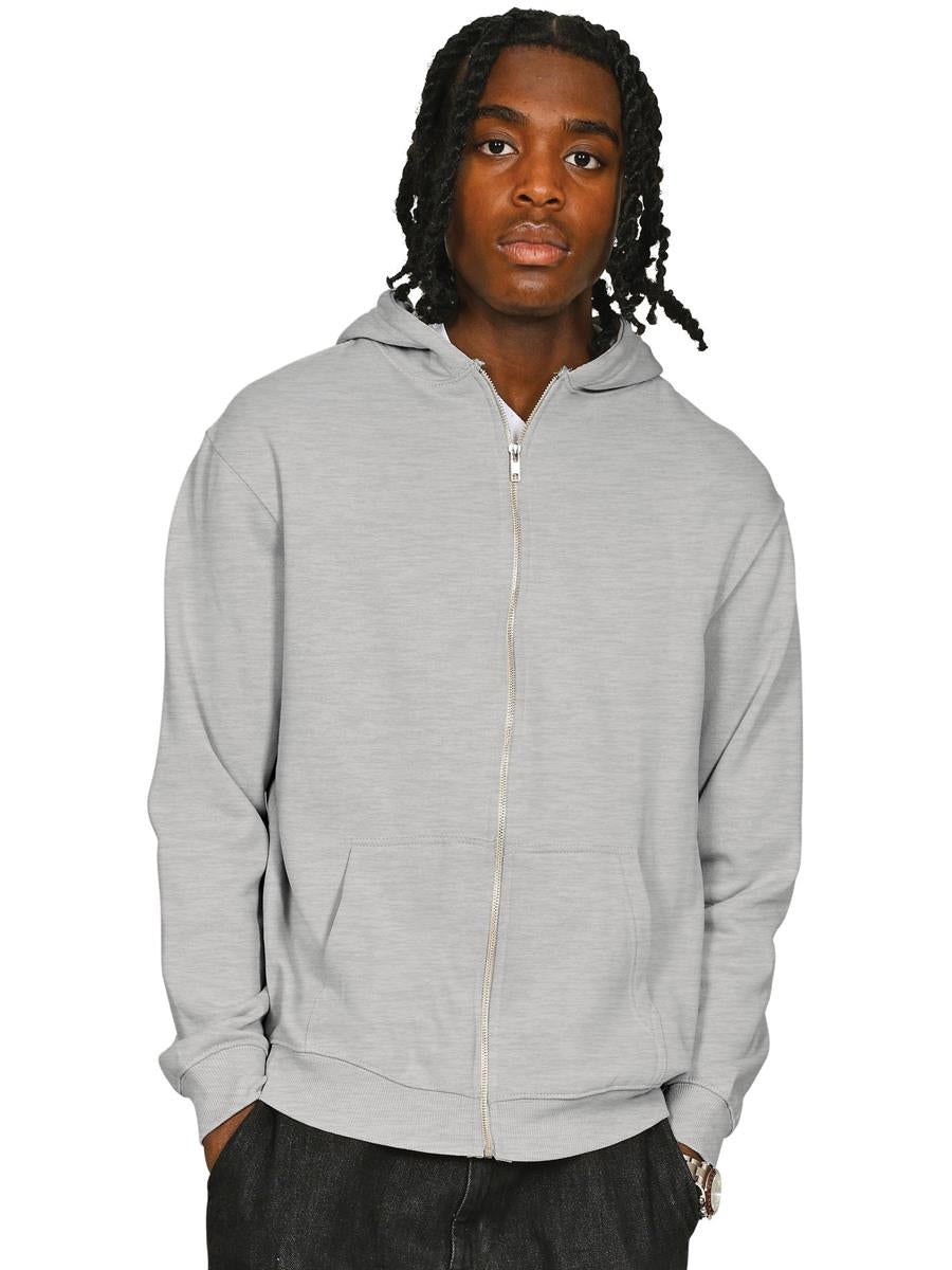 Premium Combed Core 280 Zip Hood — Ash Grey
