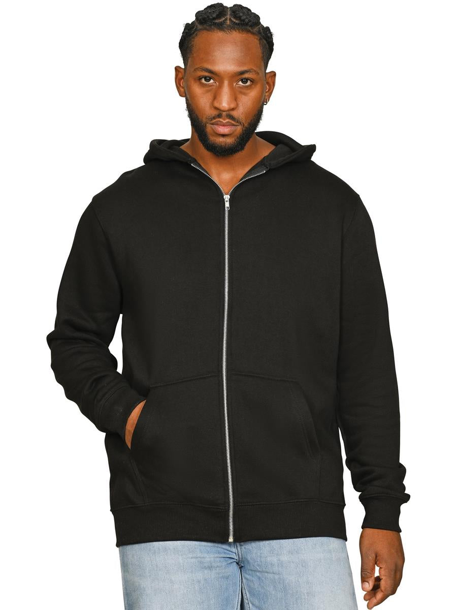 Premium Combed 280 Boxy Oversize Zip Hood Tall — Black